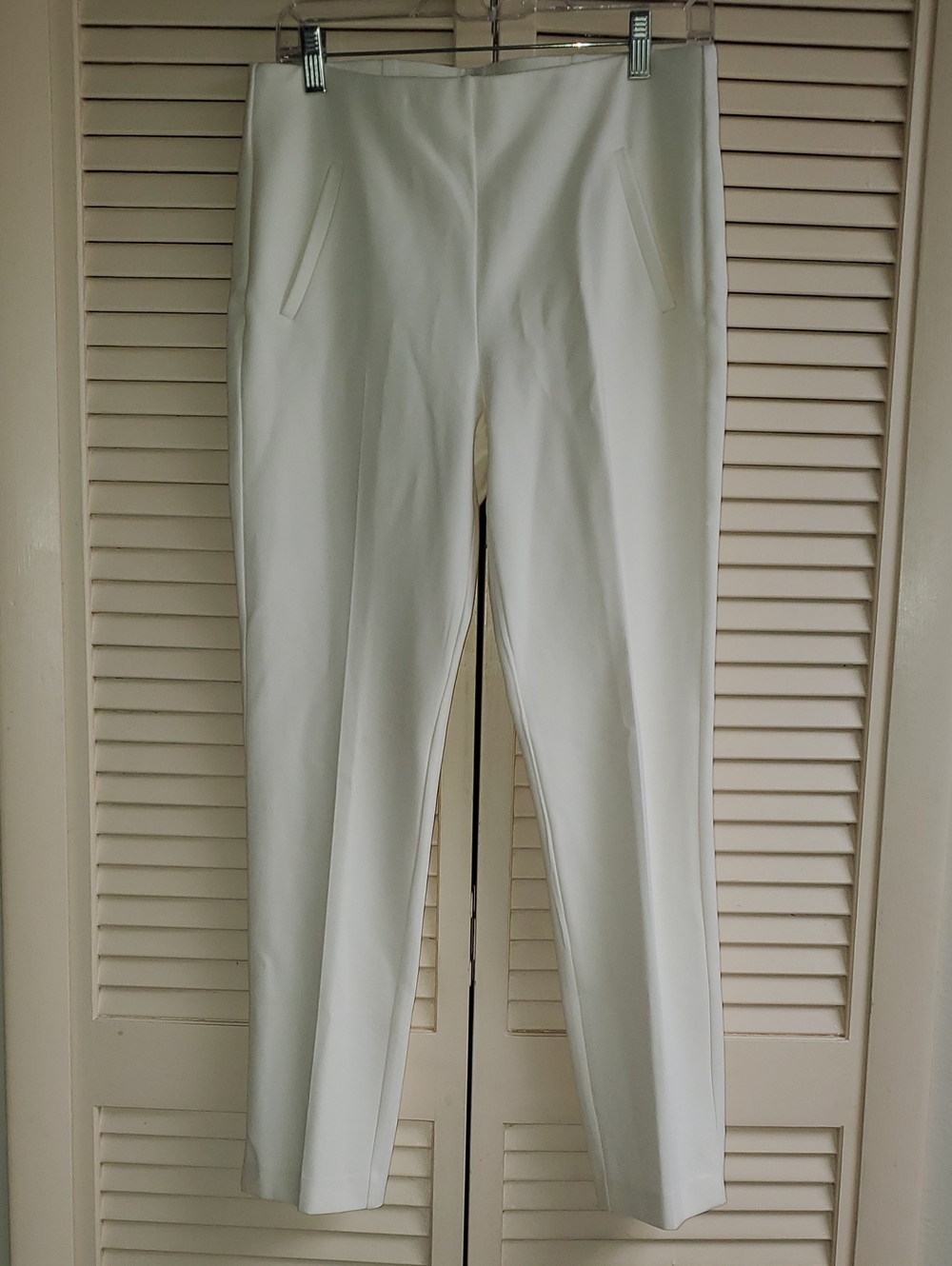 Chico's White Straight-Leg Ponte Pants